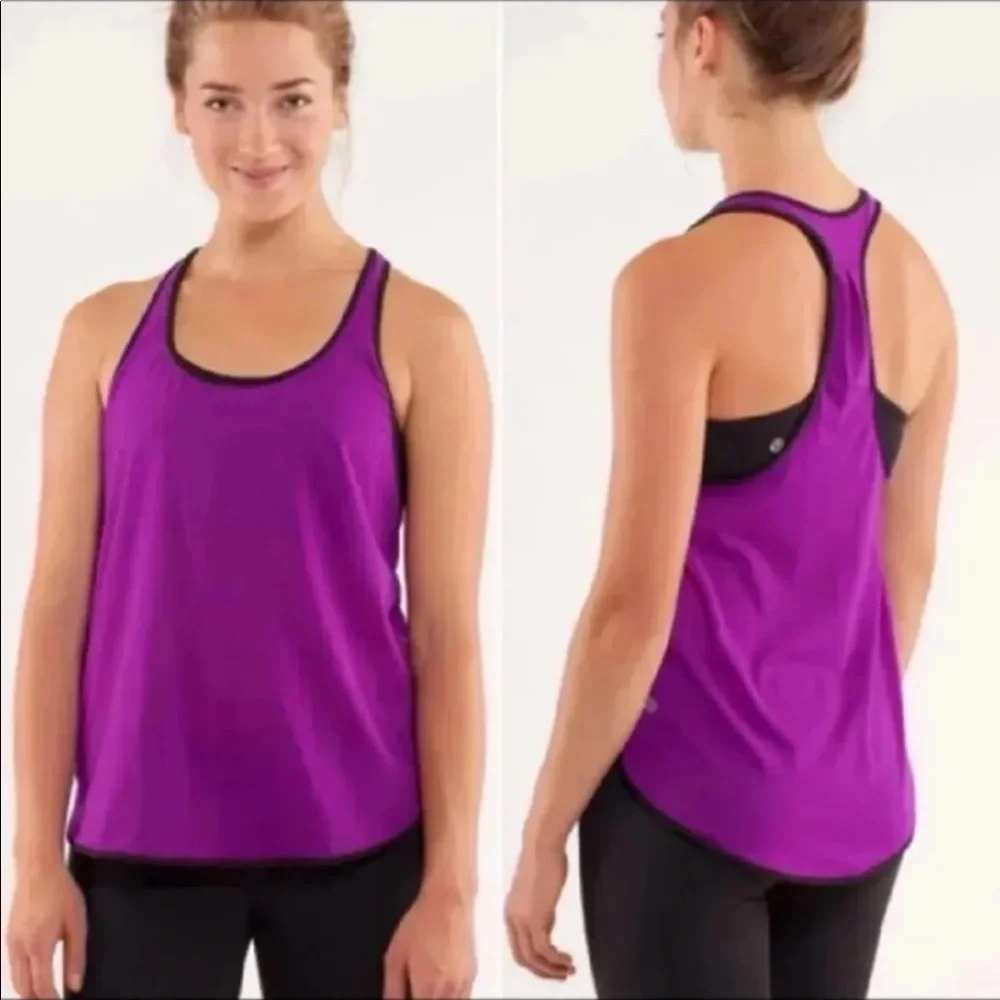 Lululemon Tech Mesh Singlet Tank 4 Tender Violet Purple Racerback Running Yoga